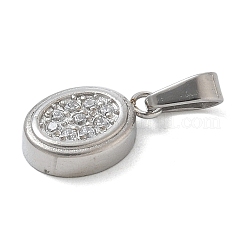 Pendentifs en acier inoxydable 304 avec micro-pavé de zircone cubique et placage ionique (IP)&nbsp;STAS-Z107-02P-02
