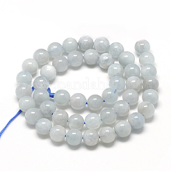 Natürliche Aquamarin Perlen Stränge&nbsp;G-R446-8mm-04