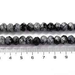 Granos de obsidiana de copos de nieve naturales hebras&nbsp;G-K380-A12-01