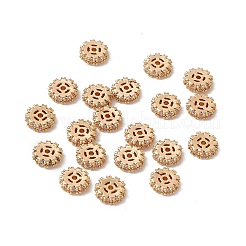 Zwischenperlen aus Messing mit klaren Zirkonia-Pavé&nbsp;KK-A171-08G-02