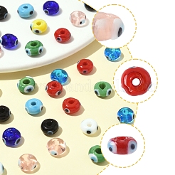 36 stücke 9 farben handgemachte böse auge Bunte Malerei perlen&nbsp;LAMP-FS0001-23