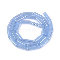 Chapelets de perles en verre d'imitation jade électrolytique&nbsp;LS-EGLA-Q132-02A-A02