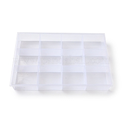 12 Gitter transparente Kunststoff-Schmuckschalen&nbsp;CON-K002-02C