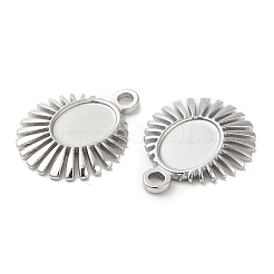Cabochon pendenti in acciaio inossidabile 304 anti-ossidazione&nbsp;STAS-L020-013P