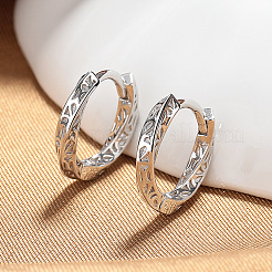 Boucles d'oreilles créoles torsadées en laiton&nbsp;FS-WGA7E60-01