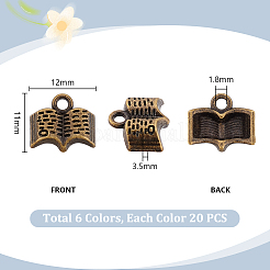 120 pz 6 stili pendenti in lega di stile tibetano&nbsp;FIND-PH0026-84
