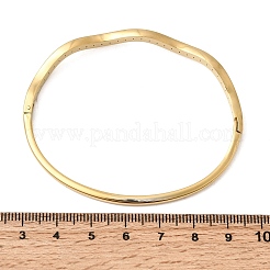 Armreifen mit Scharnier aus 304 Edelstahl mit Strassen für Damen&nbsp;BJEW-B168-11G