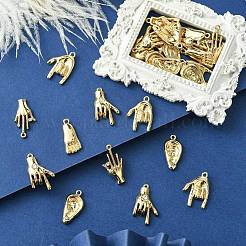 30 pièces 5 styles pendentifs en alliage strass&nbsp;FIND-CJ0002-42