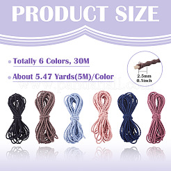 Cordons élastiques en polyester 30 couleurs 6 m&nbsp;EC-TA0001-07D