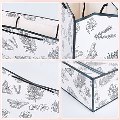 1 Stück Geschenktüten aus Papier mit Blumen und Schmetterlingen&nbsp;ABAG-SP0001-32