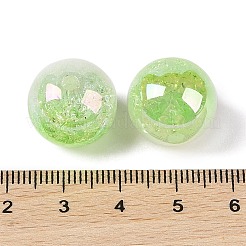 Cuentas acrílicas de dos tonos craqueladas opacas con revestimiento ultravioleta&nbsp;MACR-C032-01H