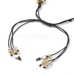 Braccialetti multifilo regolabili in giada bianca naturale e occhio di tigre di grado AB e occhio di tigre e filo di nylon&nbsp;BJEW-MZ00238-03