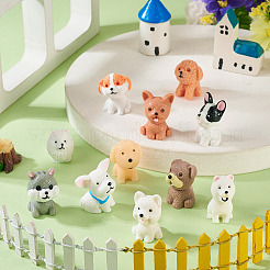 22 pezzo 11 stili modello in miniatura di cane in resina&nbsp;DJEW-TA0001-30