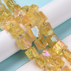 Galvaniques perles de quartz naturel brins&nbsp;G-G767-02-12