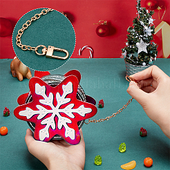 Mini-Schneeflocken-Geldbörse zum Selbermachen für Weihnachten&nbsp;DIY-WH0410-90A