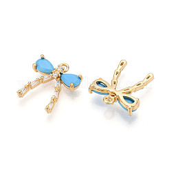 Pendentifs avec zircon cubiques à micro-pavés en laiton&nbsp;KK-N261-93C-G