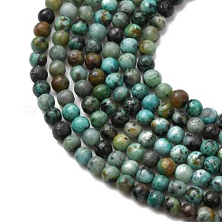 Brins de perles turquoises africaines naturelles (jaspe)&nbsp;G-Z116-A20-3mm