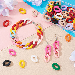 50 Stück gummierte Acryl-Verbindungsringe&nbsp;MACR-TA0002-71