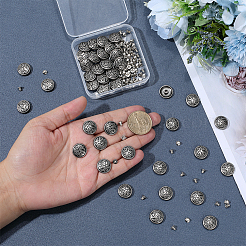 40 Satz Münzschraubennieten aus Legierung&nbsp;FIND-PH0060-32AS