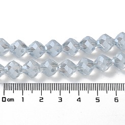 Galvanisieren transparente Glasperlen Stränge&nbsp;X-EGLA-I019-PL03
