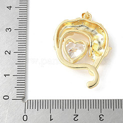 Colgante micropavé cubic zirconia de latón&nbsp;ZIRC-I071-20G