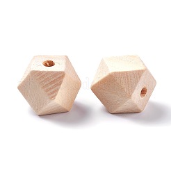 Facettierte unfertige Holzperlen&nbsp;WOOD-WH0014-01-B