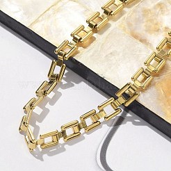 Armbänder aus 304er Edelstahl mit quadratischen Gliedern für Damen&nbsp;BJEW-F488-21G-02