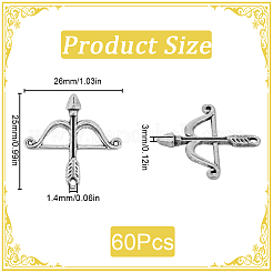 60 pièces pendentifs en alliage de style tibétain&nbsp;TIBEP-SC0002-98