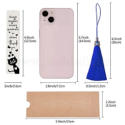 DIY-Sets zum Basteln rechteckiger Lesezeichen&nbsp;DIY-CP0006-84J