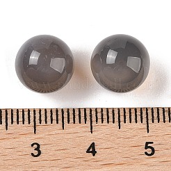 Natürlicher grauer Achat ohne Loch Kugelperlen&nbsp;G-K353-04A-06