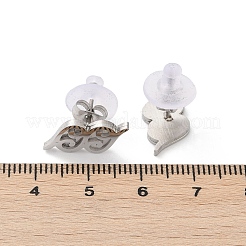 Pendientes de botón de acero inoxidable 304&nbsp;EJEW-Z089-26P