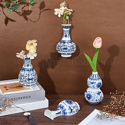 4 vaso da appendere in porcellana con 4 stili di fiori artificiali&nbsp;AJEW-OC0005-85A