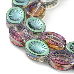 Chapelets de perles en verre électroplaqué&nbsp;X-EGLA-G037-13A-HP02