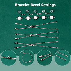 20 Stück 304 Edelstahl Schieber Kabel Kette Schieber Armband Zeug&nbsp;DIY-DC00001