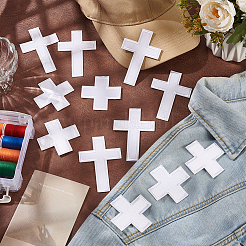 12 Stück 2 Stile Kreuz-Polyester-Stickerei-Applikationen zum Aufnähen&nbsp;PATC-FG0002-08