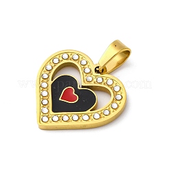 Pendentifs en acier inoxydable 304 émaillés&nbsp;STAS-S163-09A-G