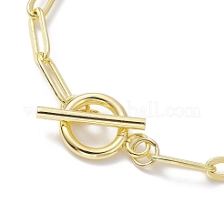 Bracelets à breloques en acier inoxydable 304 doré avec chaînes en laiton à trombones&nbsp;BJEW-JB10031-02