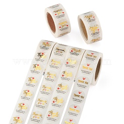 6 Rolle 6 Stil 1 Zoll Dankeschön selbstklebende Kraftpapier-Aufkleber&nbsp;DIY-LS0003-38
