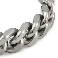 304 Edelstahl Cuban Link Kettenarmbänder für Männer&nbsp;BJEW-B102-06P