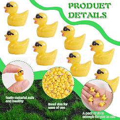 50 pièces ornements en résine mignons petits ornements de canard jaune bricolage aménagement paysager&nbsp;JX882A