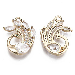 Pendentifs avec zircon cubiques à micro-pavés en laiton&nbsp;KK-R111-039