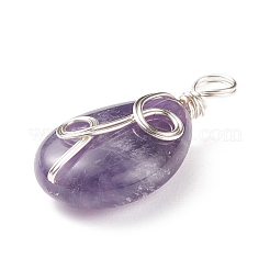Pendenti d'ametista naturale&nbsp;PALLOY-JF01750-03