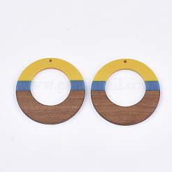 Pendentifs en bois de résine et de noyer&nbsp;RESI-S358-96C