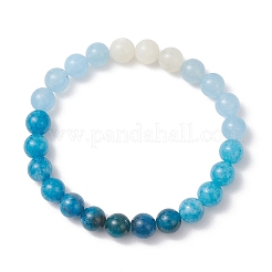 Braccialetti di perline elasticizzati con pietre preziose naturali rotonde&nbsp;BJEW-JB12986