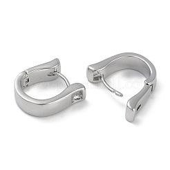 Boucles d'oreilles créoles en laiton zircon cubique micro pavé&nbsp;EJEW-L292-007P