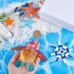 Figurines de tortues de mer en quartz naturel&nbsp;DJEW-WH20006-03
