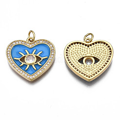 Pendentifs en laiton zircon cubique transparent&nbsp;KK-Q769-005-NF