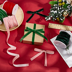 40 Yards 4 Farben Weihnachtsmotiv einseitiges Samtband&nbsp;SRIB-HY0001-10