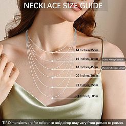 20 collana con catena in ottone da 1 mm&nbsp;MAK-BBC0001-20