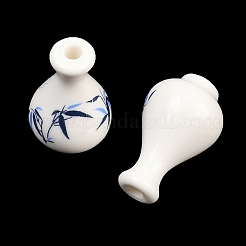 Perles de porcelaine imprimées manuelles&nbsp;PORC-T136-03A-01
